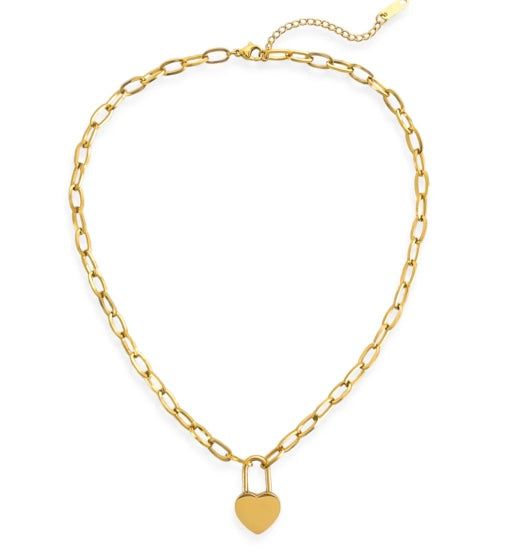 Locked In Love Heart Necklace