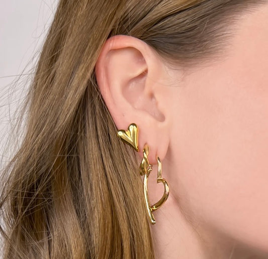 Romance Heart Water Resistant Earrings