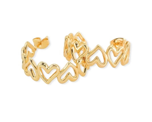 Ultimate Blend of Love Heart Hoops