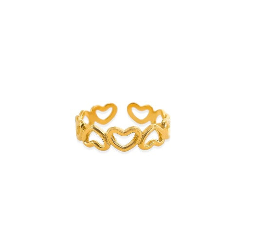 Mini Multiple Heart Ring