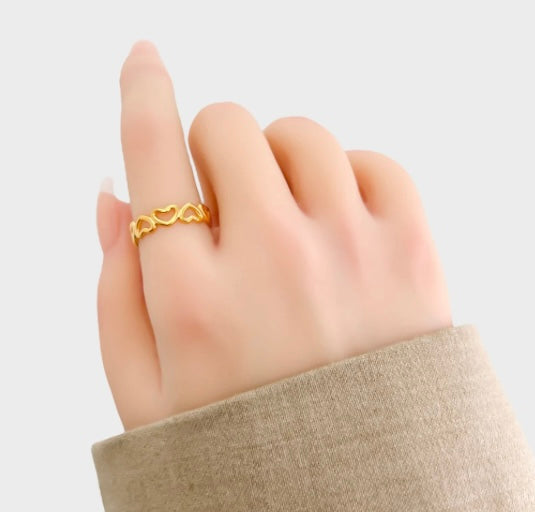Mini Multiple Heart Ring