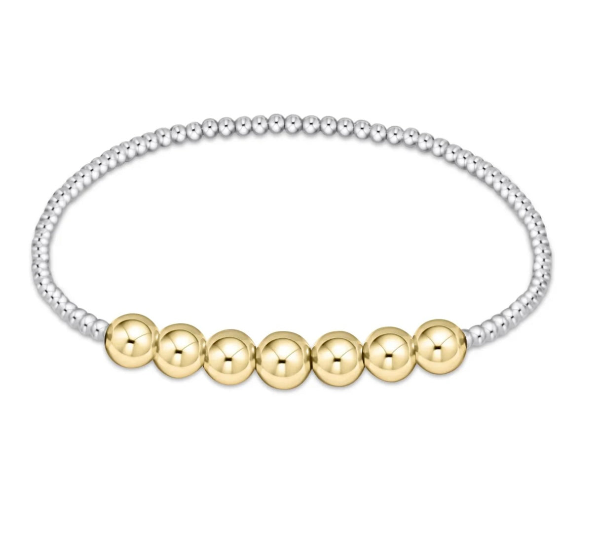 Classic Beaded Bliss 3mm Bead Bracelet - 6mm - Mixed Metal
