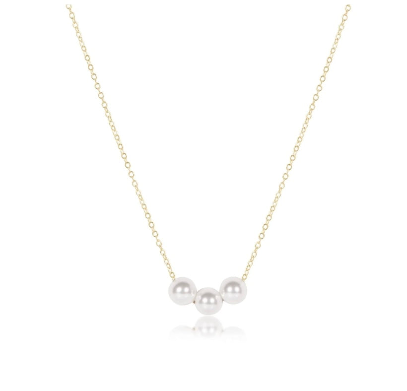 16” Necklace Gold - Joy Pearl