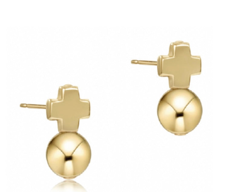 Signature Cross Gold Stud - Classic Gold