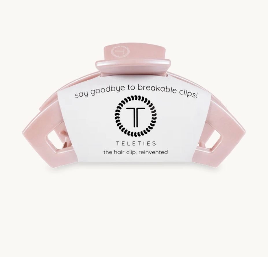 Open Pearly Pink Small Hair Clip