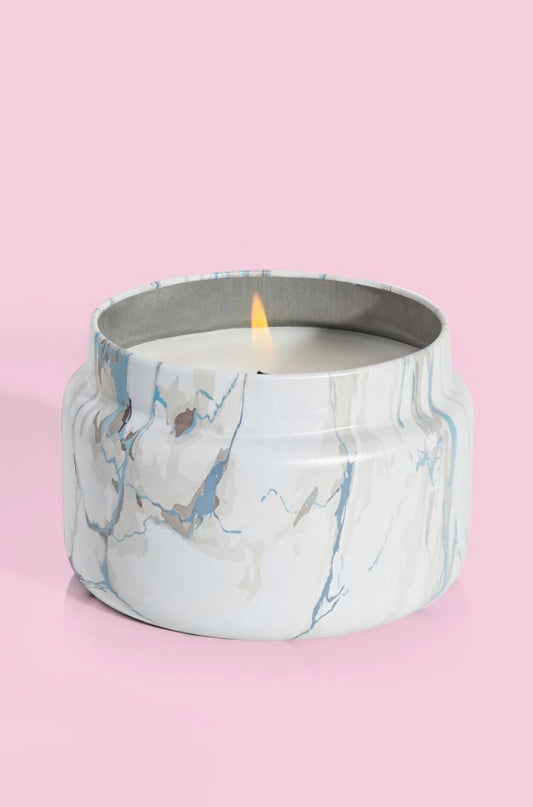 Blue Jean Modern Marble Travel Tin Candle