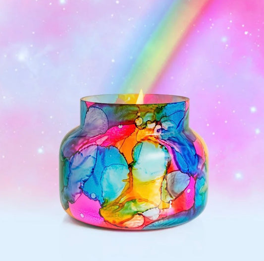 Volcano Rainbow Watercolor Signature Candle, 19 oz