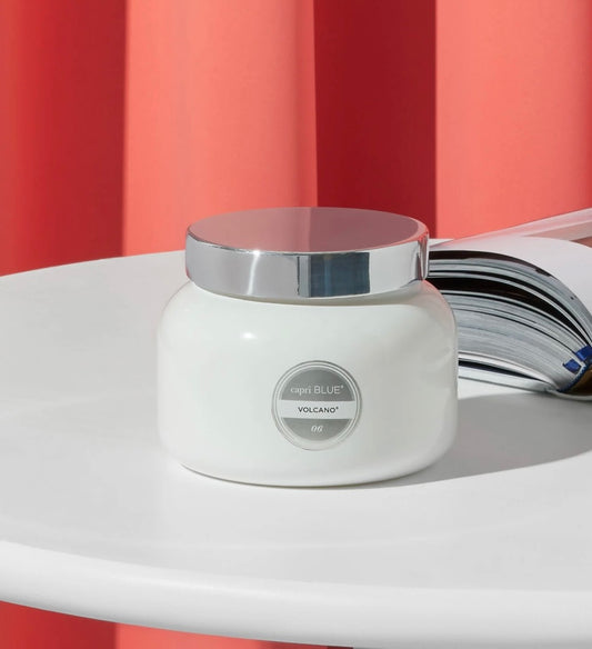 Volcano White Oversized Candle, 28 oz