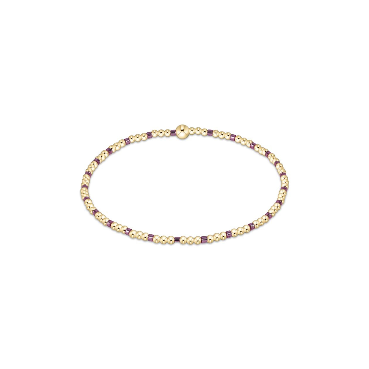 Egirl Hope Sincerity Pattern 2mm Bead Bracelet - Pink Metallic