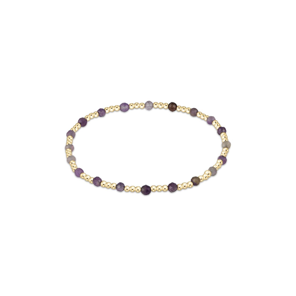 Gemstone Gold Sincerity Pattern 3mm Bead Bracelet