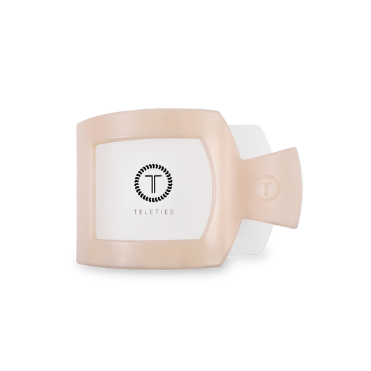 Square Flat Hair Clip | Small | Almond Beige