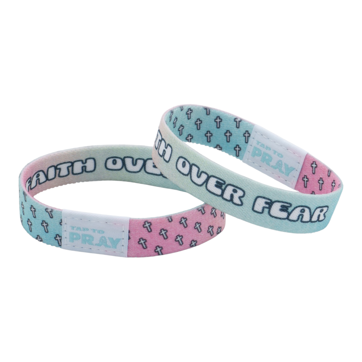 Tap To Pray® Wristband – Crosses- Faith Over Fear