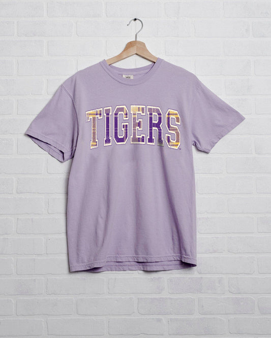 LSU Tigers Tartan Orchid CC Tee