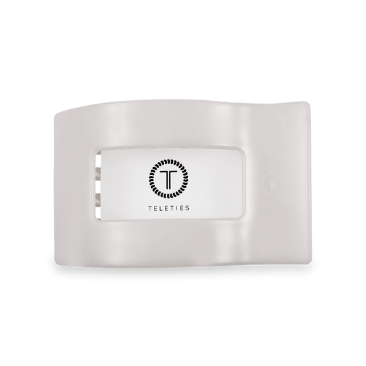 Flat Rectangle Hair Clip | Medium | Coconut White