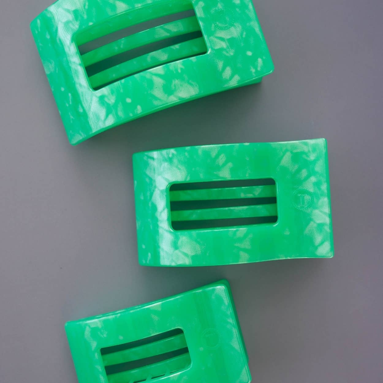 Flat Rectangle Hair Clip | Large | Spring Splash