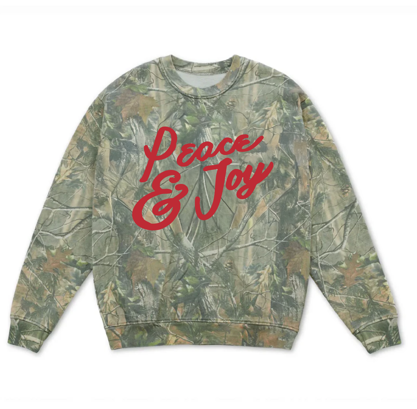 Peace & Joy Holiday Christmas Camo Sweatshirt