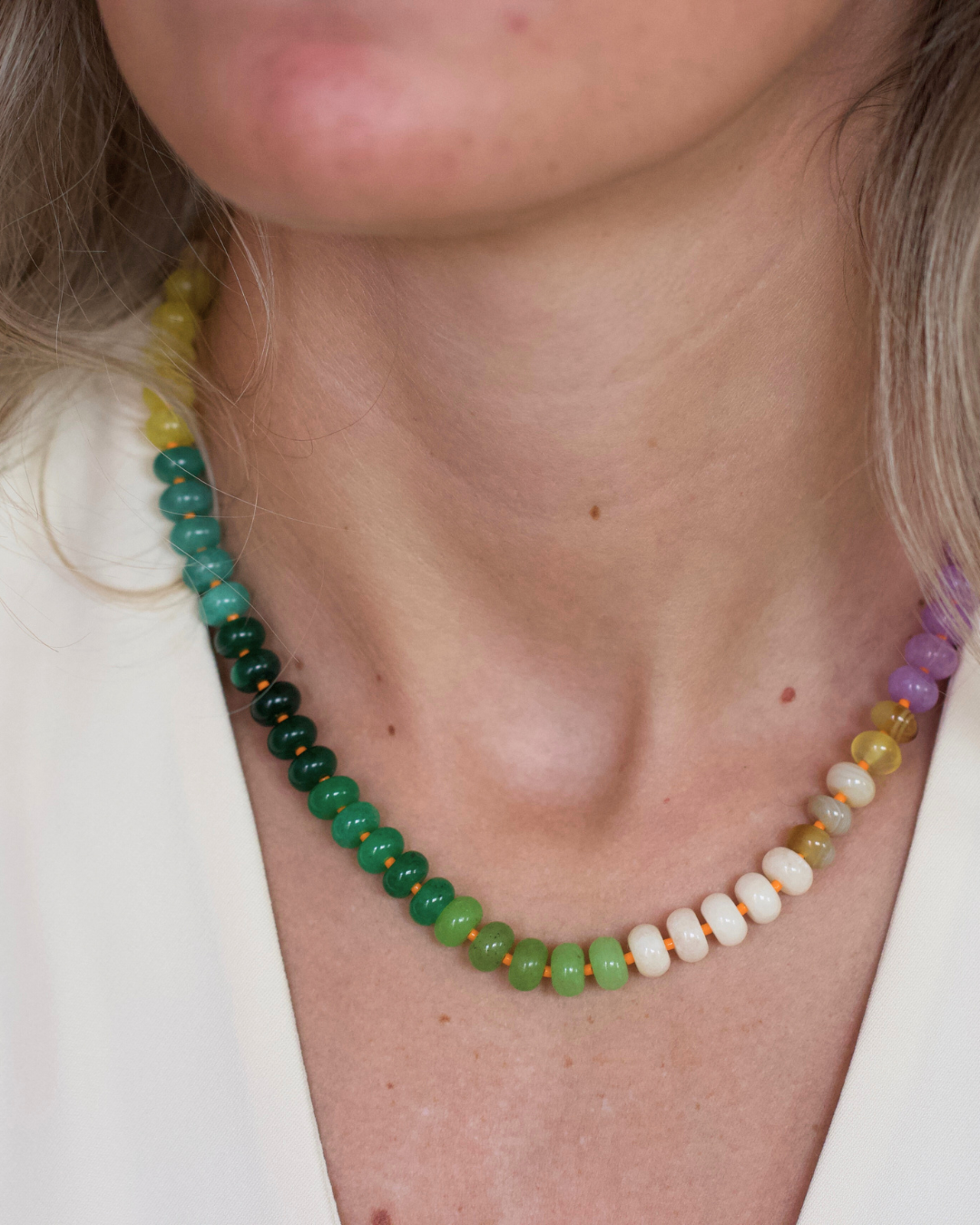 Sienna Gemstone Necklace – Mixed Natural Stone Beaded Necklace
