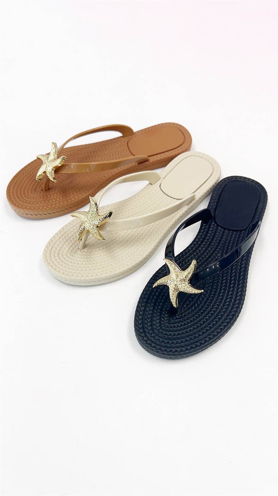 Cream NINA Starfish Flip Flop