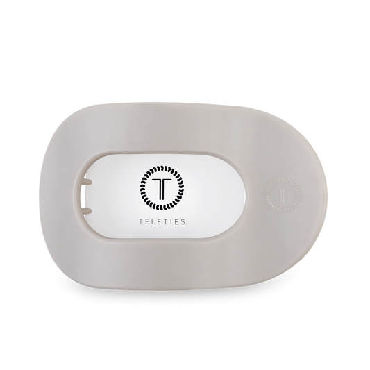 Round Flat Hair Clip | Large | Silver Flames