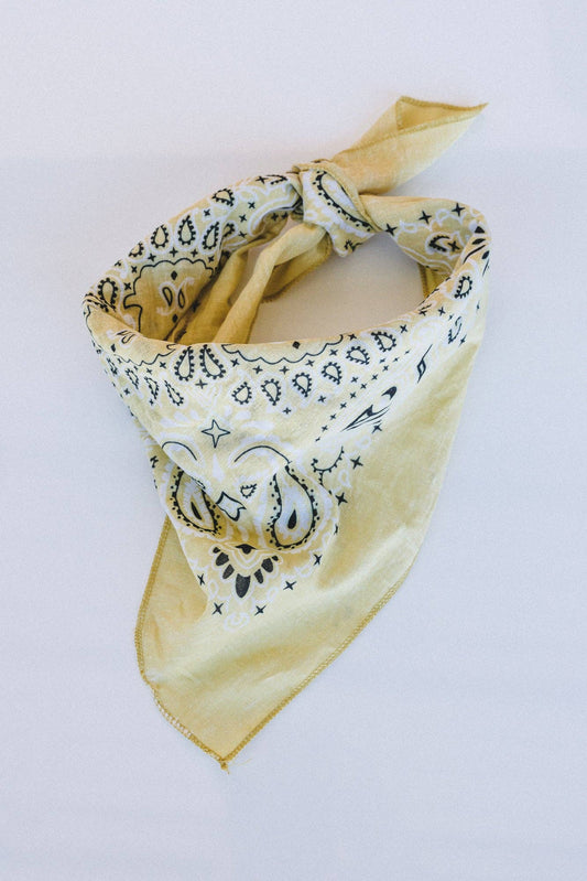 Cabin Song Paisley Bandana - Lemon