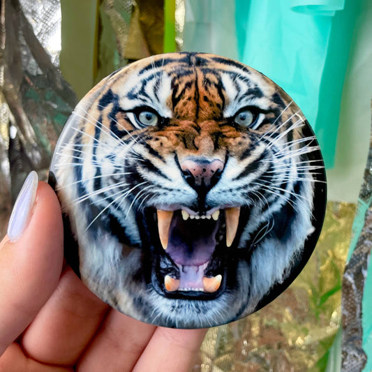 Mad Tiger - Black - Game Day Button