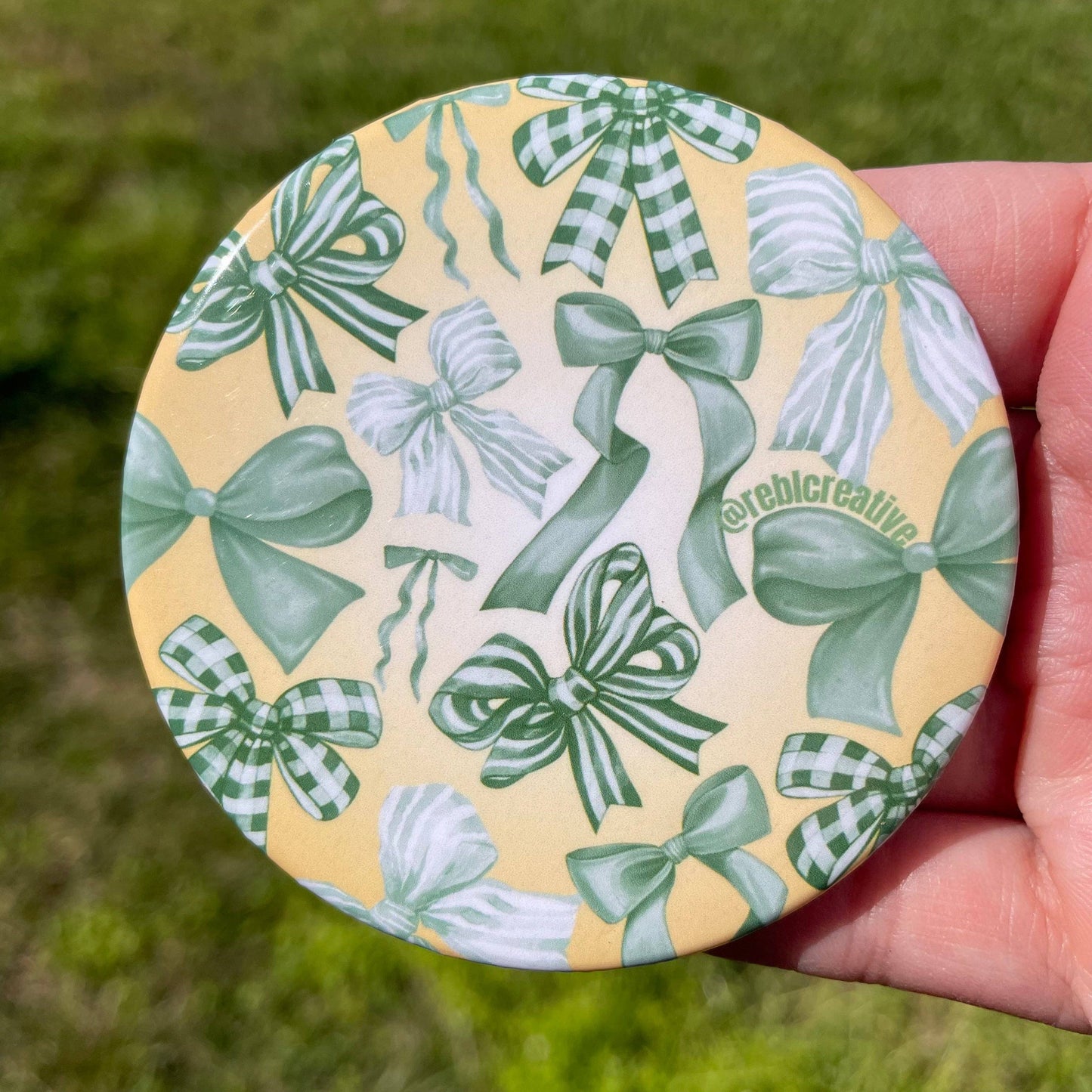 Bowland - Green & Yellow - Game Day Button