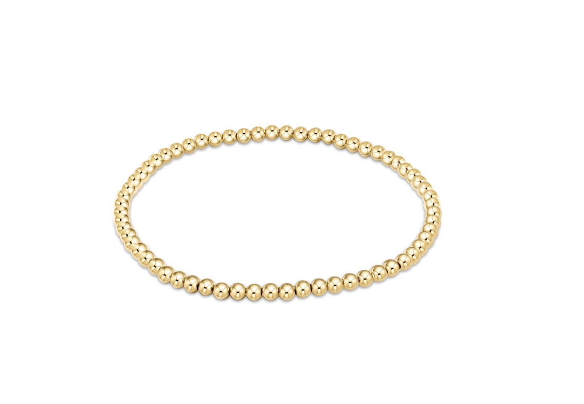 Classic Gold 3mm Bead Bracelet