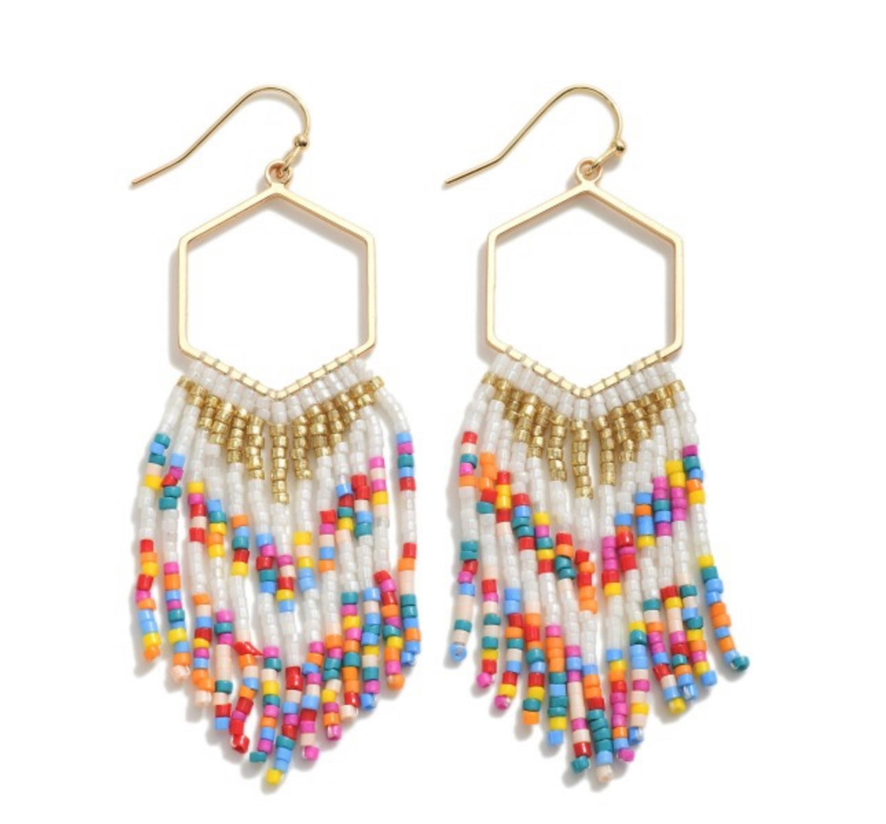 Hex Beaded Earrings