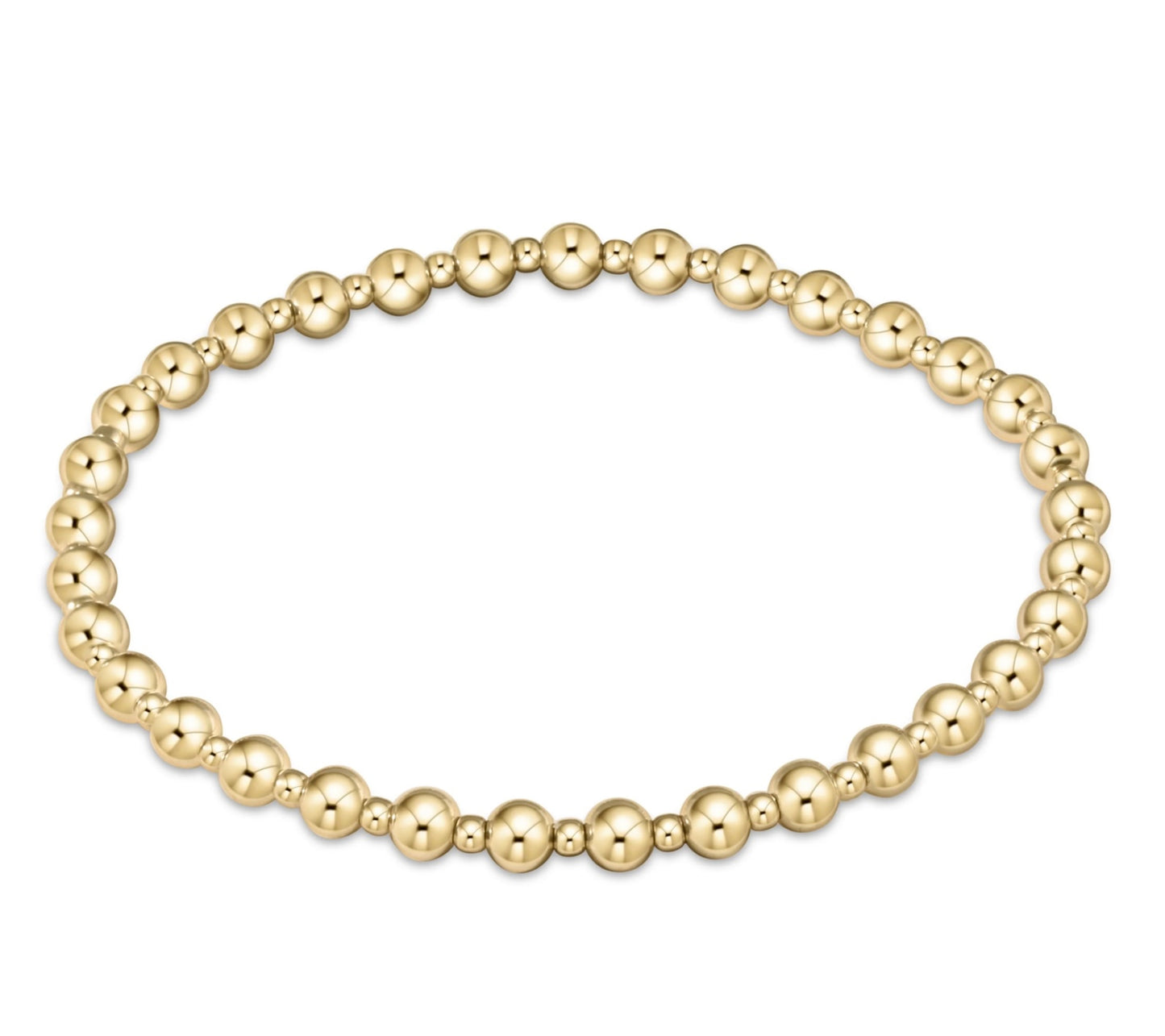 E Classic Grateful Pattern 4mm Bead Bracelet