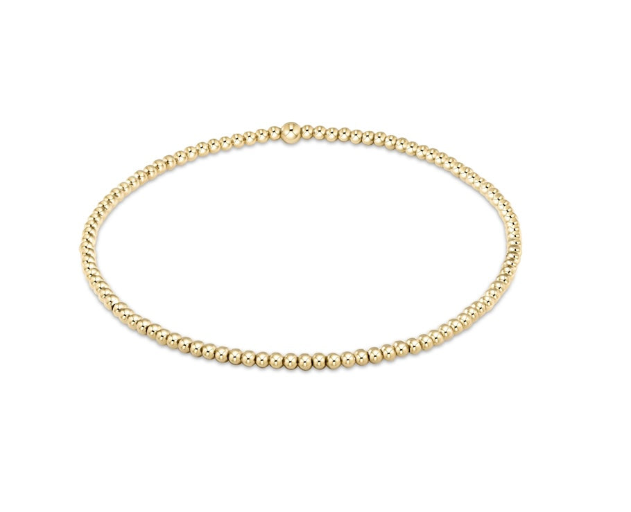 Classic Gold 2mm Bead Bracelet