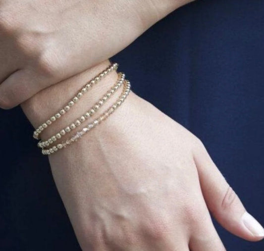 Classic Gold 4mm Bead Bracelet