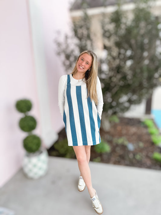 Treadlight Denim Striped Dress