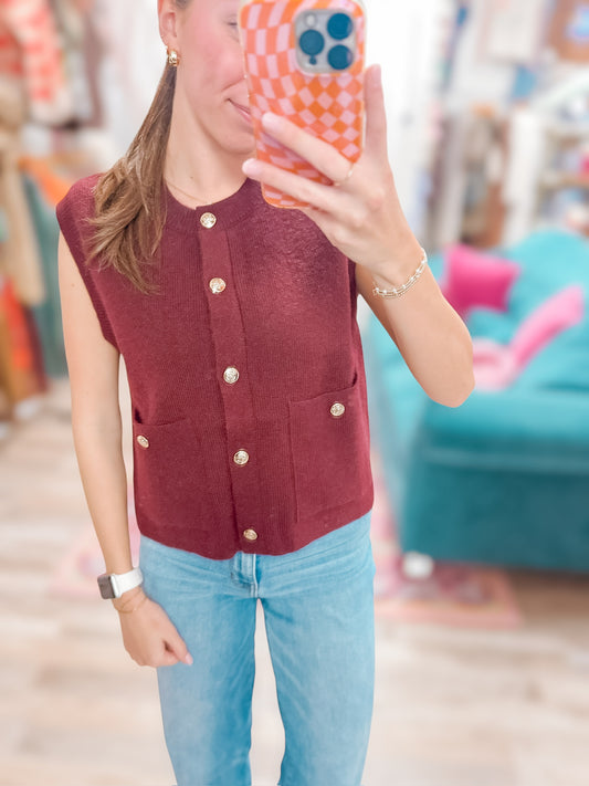 Sugared Spice Sweater Vest