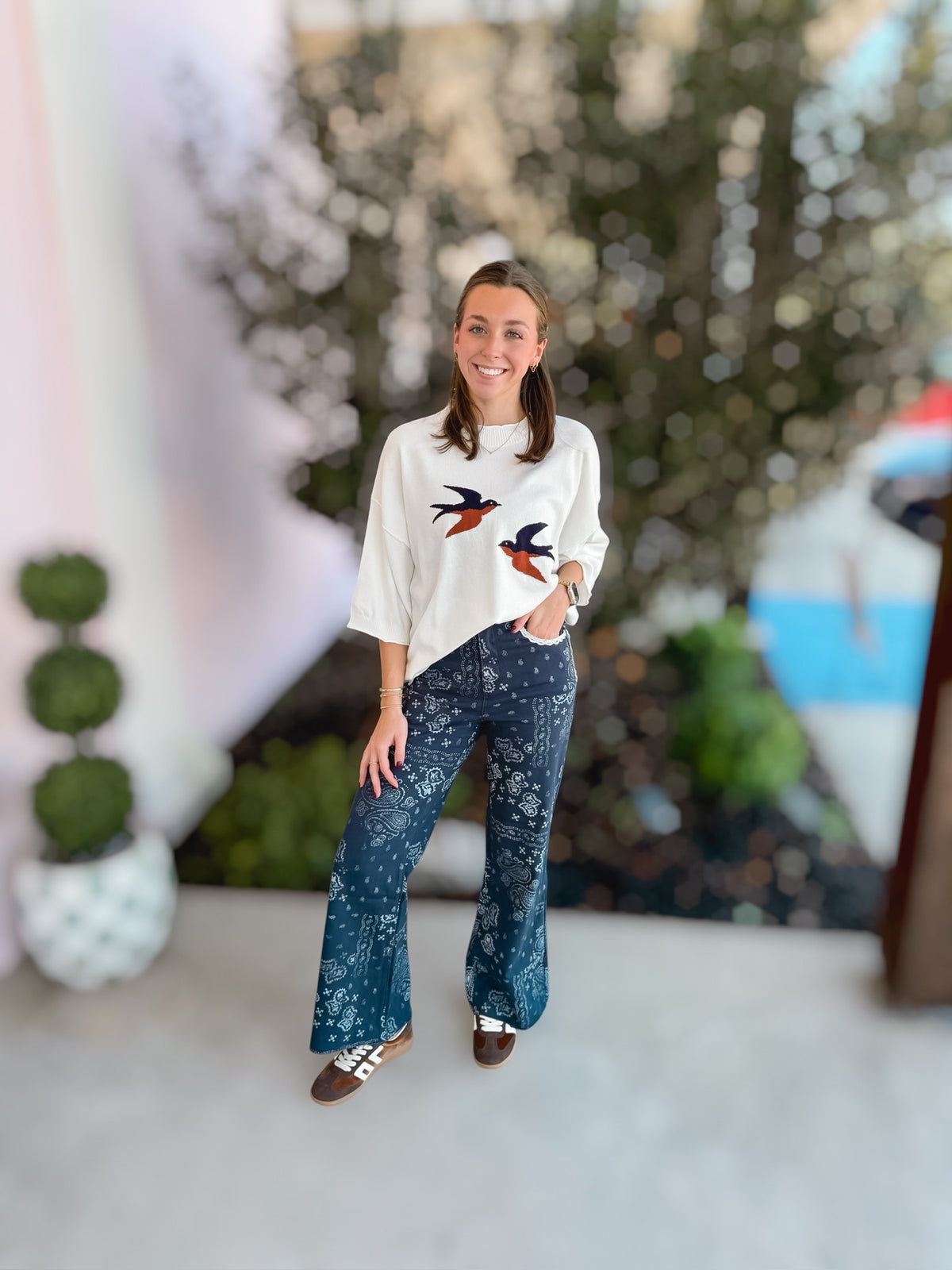 Bird of A Feather SS Sweater Ivory