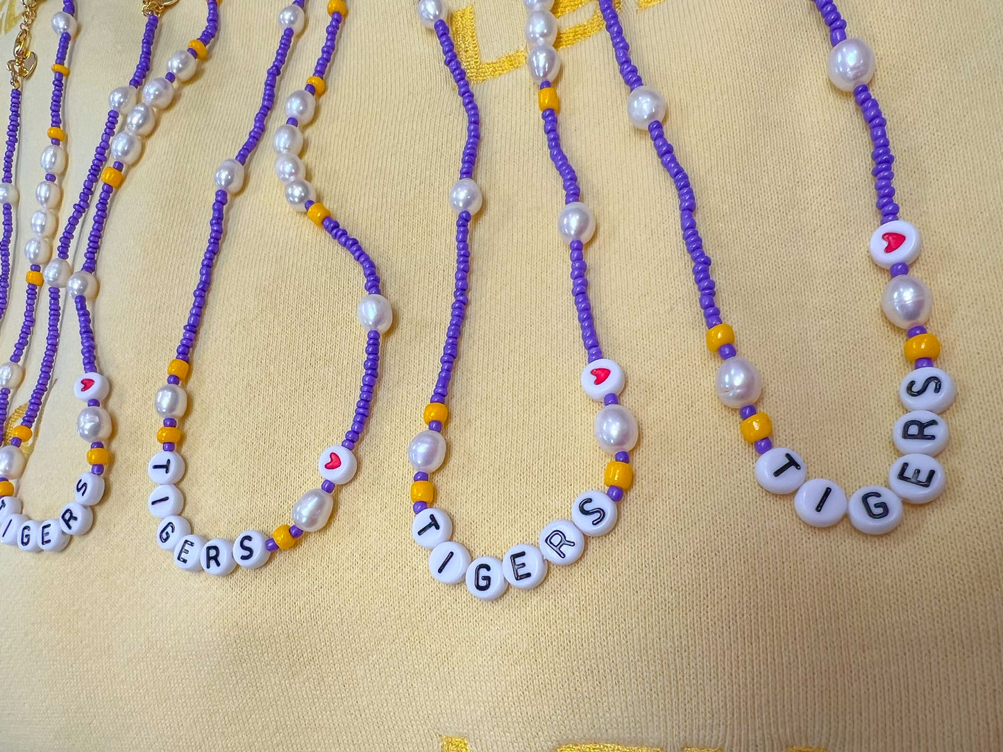 Customized Beaded Tigers Necklace