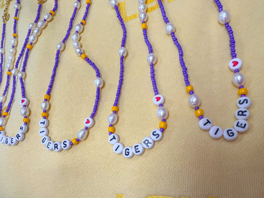 Customized Beaded Tigers Necklace
