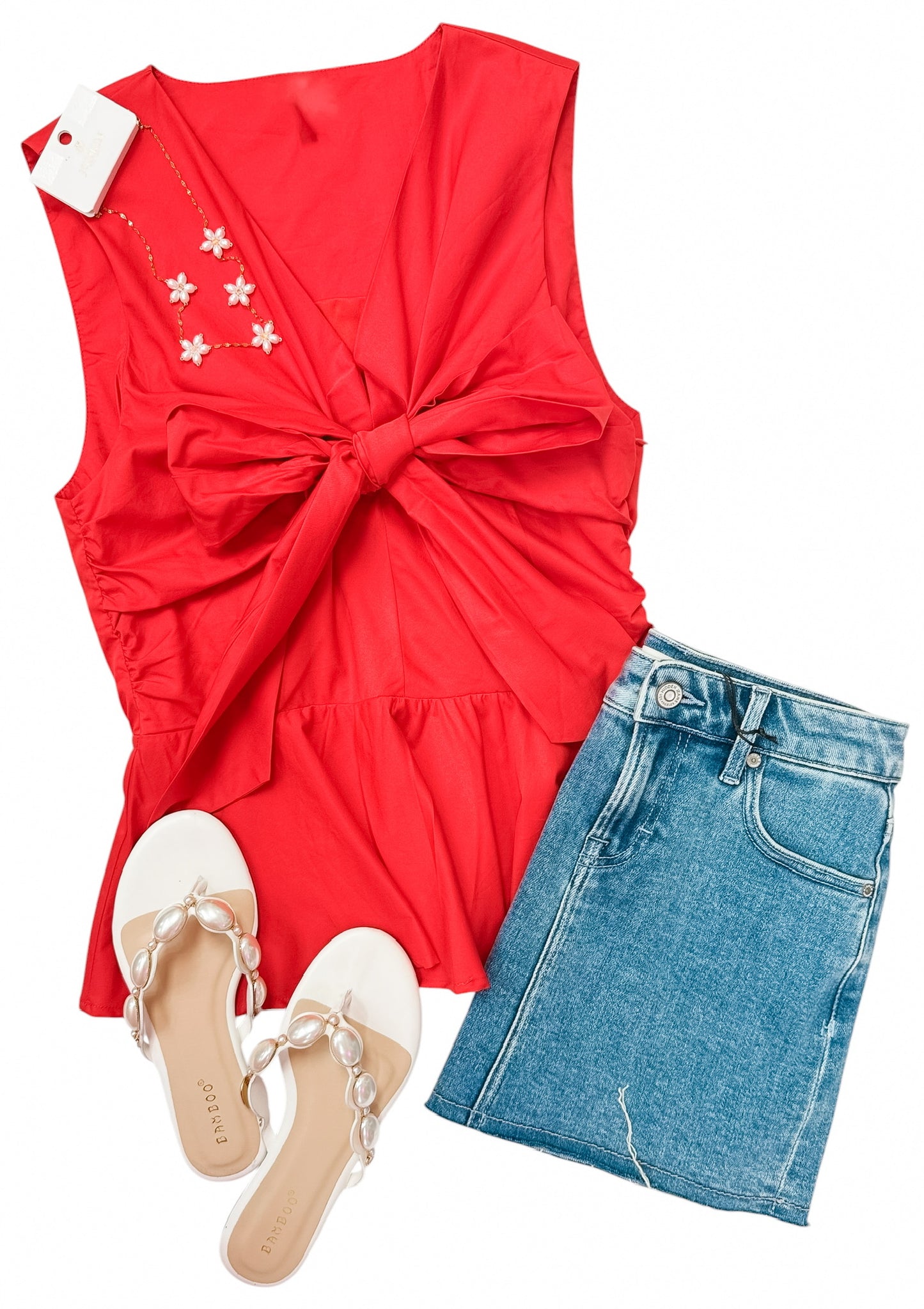 Lady In Red Blouse