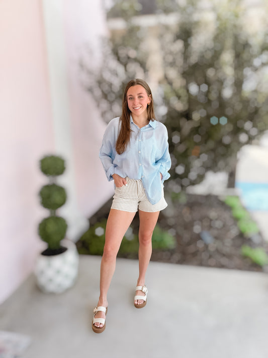 Daydreamer Blue Button Up