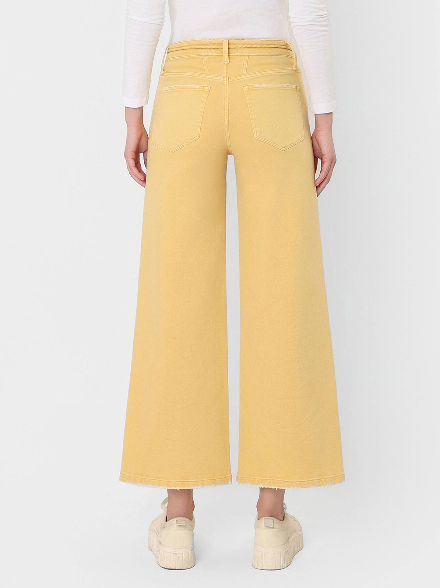 Gold Olivia Wide Leg Denim