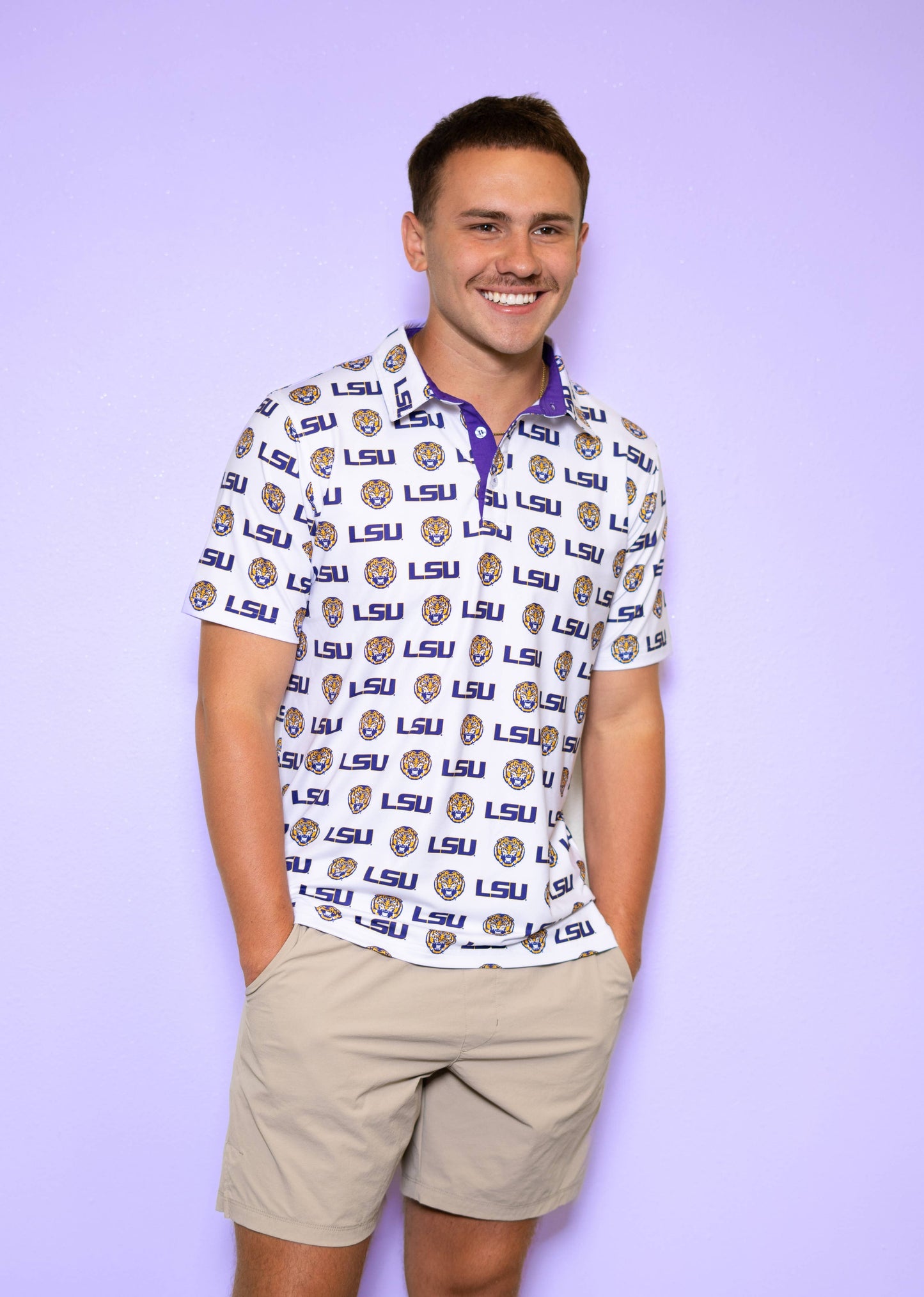 Men’s LSU Polo (White)