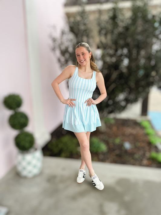 Sail Away With Me Striped Activewear Dress