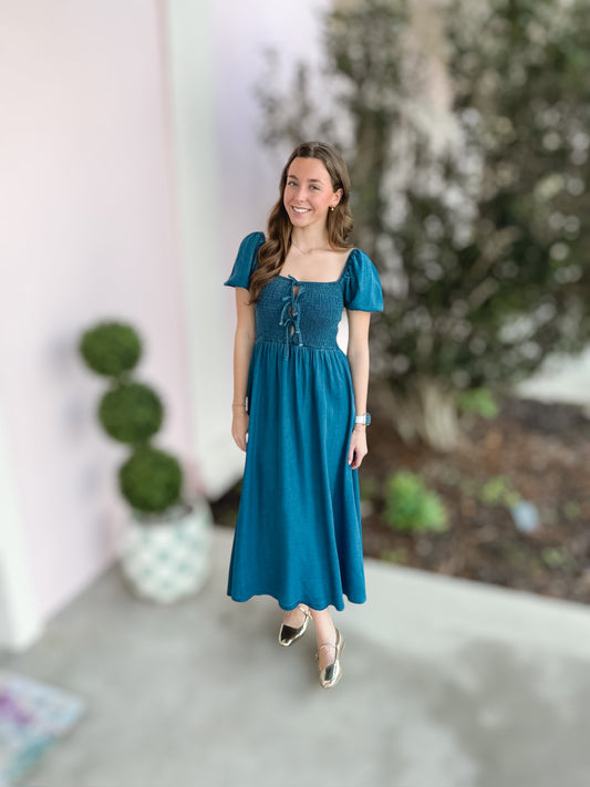 Tied To You Denim Dress