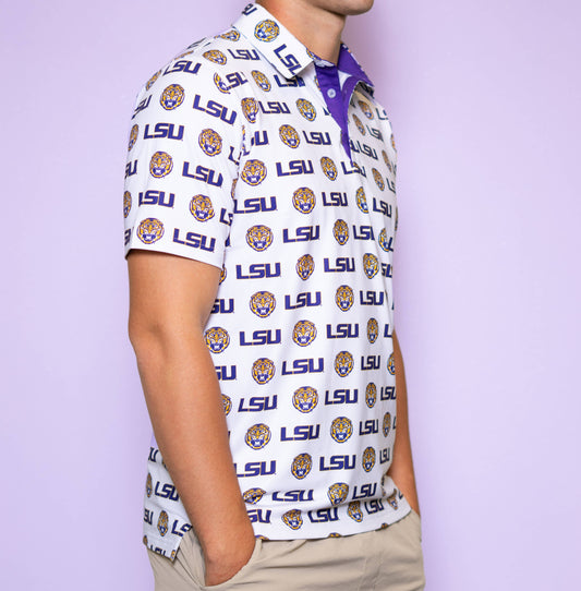 Men’s LSU Polo (White)