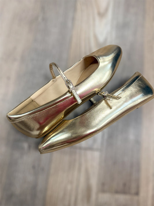 Kiana Gold Ballet Flats