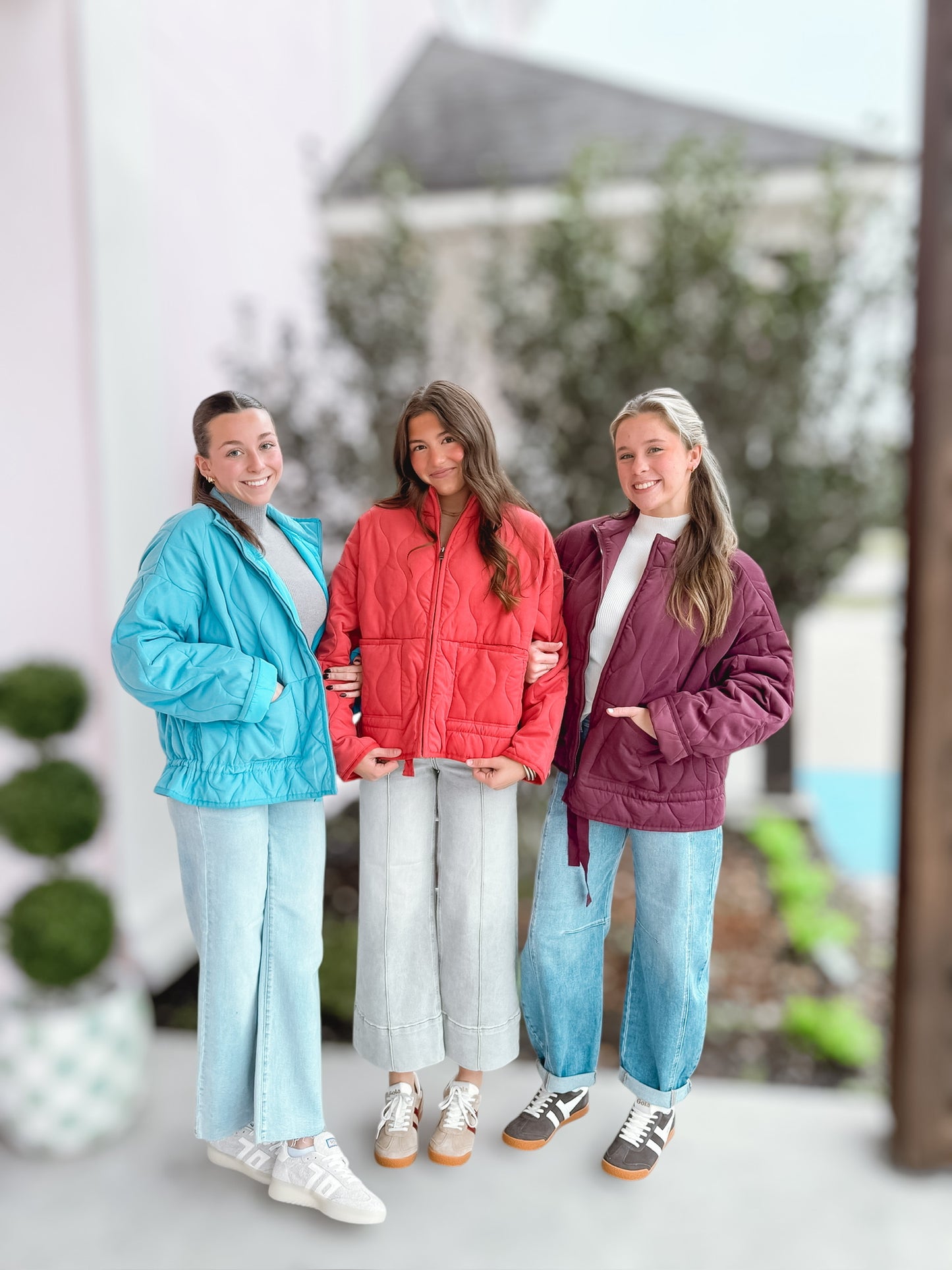 Stars Hollow Quilted Jacket Red