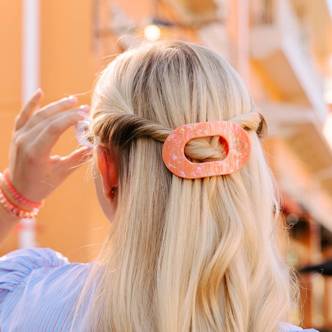 Flat Round Hair Clip | Small | Dreamsicle