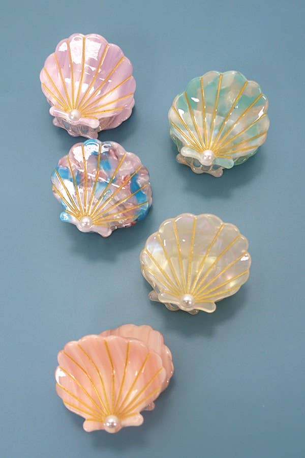SEASHELL Pearl HAIR CLAW CLIPS