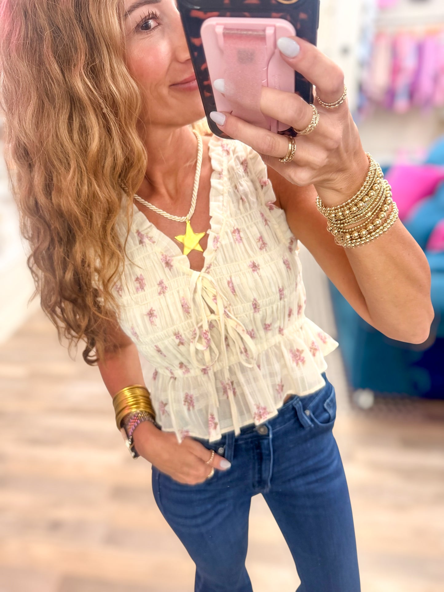 Lavender Autumn Blossom Blouse