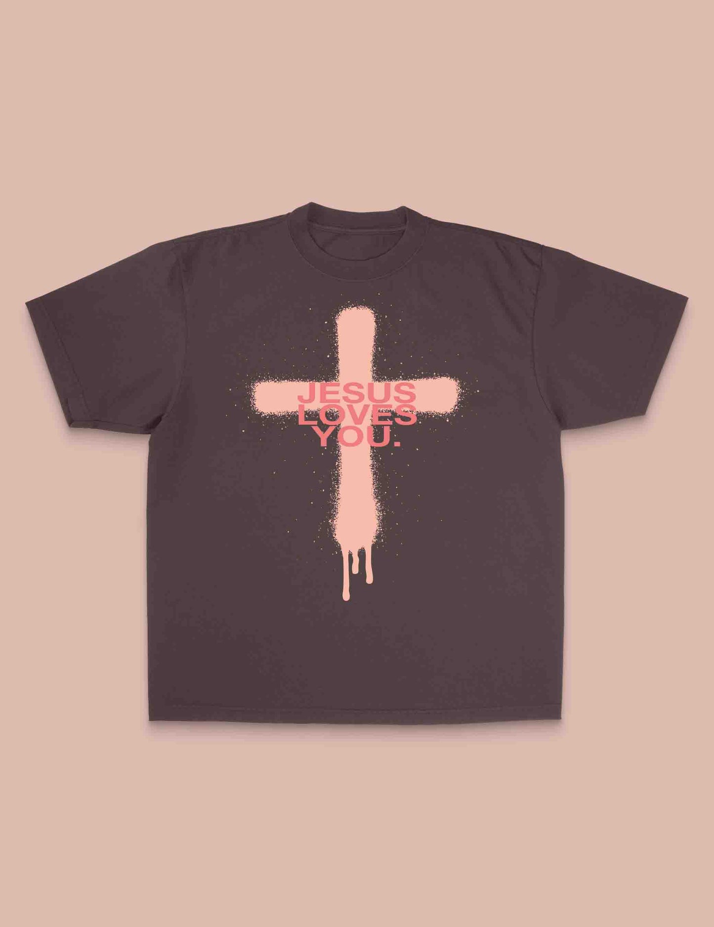 "The Cross = Love" Tee || Mocha Brown