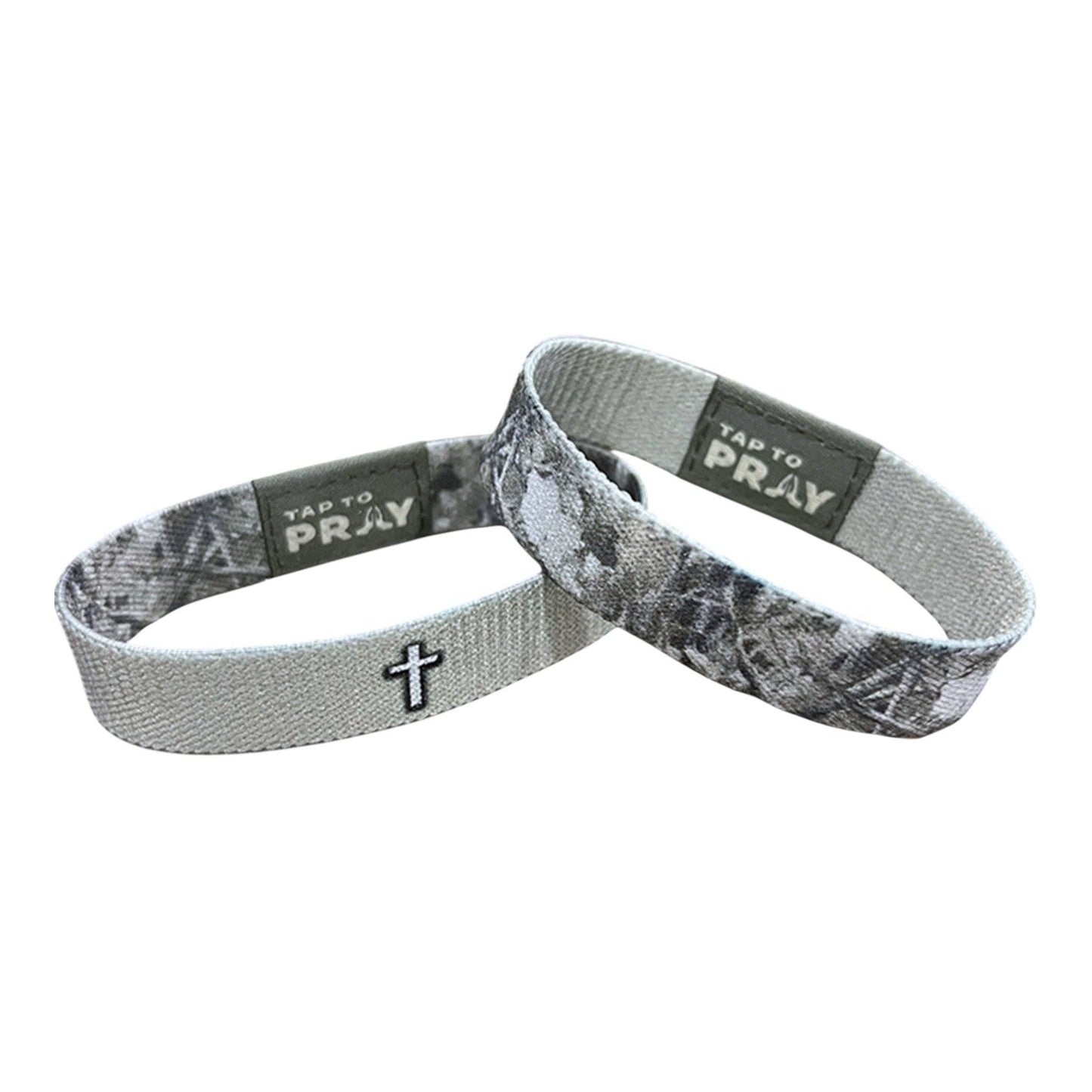 Tap To Pray® Wristband – Forest Camo Smoke
